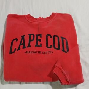 VTG Genuine PIGMENT DYED Medium CAPE COD Massachusetts Red cotton sweatshirt